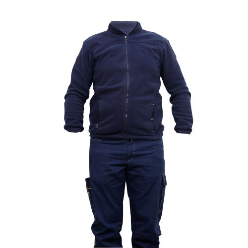 Bluza polar model 02, bleumarin, cu fermoar si 2 buzunare