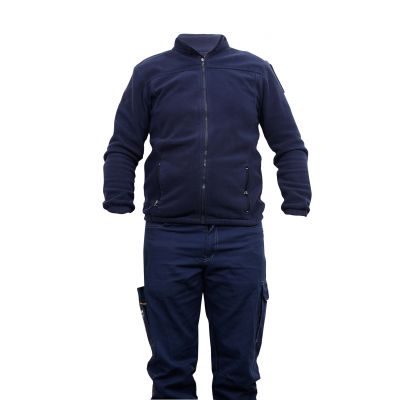 Bluza polar model 02, bleumarin, cu fermoar si 2 buzunare