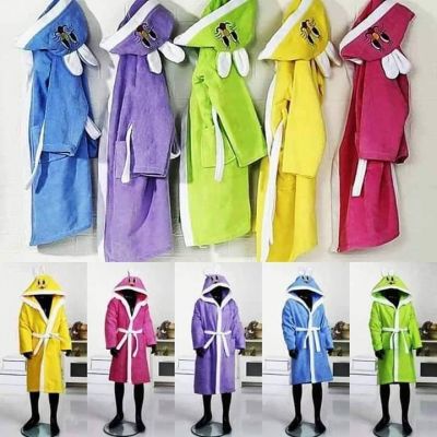 Halat de baie copii, model iepuras, in diverse culori