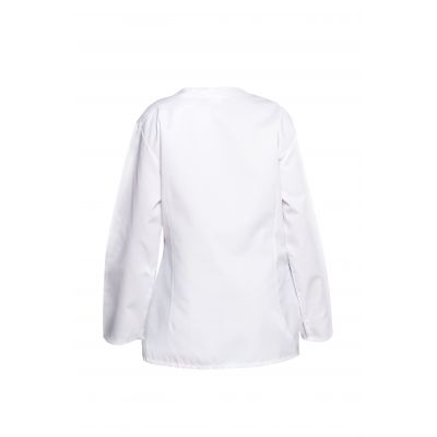 Bluza medicala dama alba cu vip colorat model 03ml, cu fermoar si buzunar