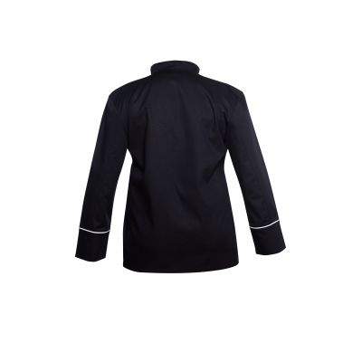 Tunica bucatar model barbatesc bb02c, negru, cu 2 randuri de capse